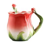 Tasse à thé en céramique 320 Ml en forme de pétale, pour sacs d ' goutte à goutte côté bureau, sirotation de cacao, dessus de table de cuisine, tasse à fleurs quotidienne, tasse à boisson en à