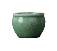 Tasse à thé en Céramique Tasse à thé en céladon, coupe du propriétaire, bol doré avec motif de lotus incrusté d'argent, tasse vase Feng Shui, service céramique, petit domestique Tasses à Thé