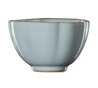 Tasse à thé en Céramique Tasse à thé incrustée d'argent, motif lotus, four Celadon Ru Tasses à Thé