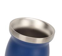 Tasse à thé en Forme de Gourde en Acier Inoxydable, Double Paroi Isolée avec Cuillère, Brosse en Paille pour café, thé, Vin, 8oz (230ml)