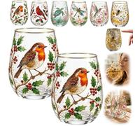 Tasse à thé en verre 2026 motif colibri Morning Bliss - Tasse à café en verre pour femme - Tasse à thé en verre pour le jardin d'abeille - Cadeau pour maman, femme, amoureux des oiseaux