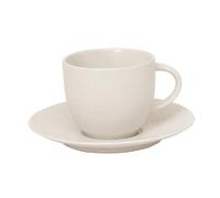 Tasse à thé et sous-tasse Vésuvio blanc 22 cl (lot de 2)