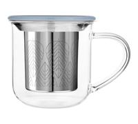 Tasse à thé MINIMA EVA 400 ml, avec filtre et couvercle bleu, Viva Scandinavia