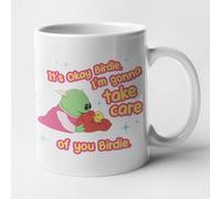 Tasse à thé ou café avec inscription « It's Okay Birdie, I'm Gonna Take Care of You » - Cadeau amusant pour enfants - Inscription « Get Well Soon » (poignée blanche)