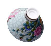 Tasse à Thé Style Rétro en Céramique, Fleur Oiseau, Usage Domestique | Cuisson Haute Température, Portable, pour Personnes Âgées, Style Délicat et Raffiné, Finition Pratique