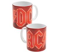 Tasse AC/DC - LED AC DC - Tasse à café - Tasse à café - En céramique - Rouge - 320 ml