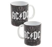 Tasse AC/DC - Tasse à café Black Ice - Tasse à café en céramique - Noir et gris - 320 ml