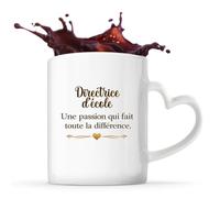 Tasse avec Poignée en Forme de Cœur Directrice d'école métier passion Mug