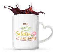 Tasse avec Poignée en Forme de Cœur Directrice d'école Solaire Inspirante