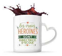 Tasse avec Poignée en Forme de Cœur Vraies Héroines Directrice d'école Mug