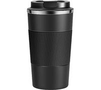 Tasse Café Mug Isotherme de Voyage Isolée en Acier Inoxydable Tasse Voiture Etanche sans BPA Tasse Thermique avec Couvercle Chaud et Froid (500ml, Noir)