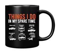 Tasse Ce que je fais pendant mon temps libre : mécanicien Tasse à café | NoëL 2 pièces / 330 ml Rillant Mugs Léger Tasses à café FêTe Des PèRes GoûTer