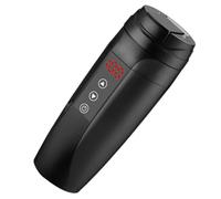 Tasse Chauffante Électrique pour Voiture 90w 450ml en Acier Inoxydable | Affichage Température 25-100℃, 12/24v, Format Portable Noir, pour Conduite Hivernale et Camping