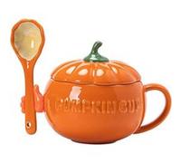 Tasse Citrouille Kawaii en Céramique avec Cuillère et Silicone