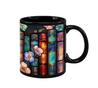 Tasse de bibliothèque | 330 ml de verrerie créative,Tasse en céramique avec poignée | pour l'amateur de livre, bibliothécaire, thé, eau, bureau, cuisine, restaurant