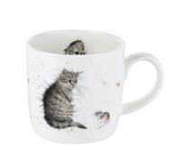 Tasse de chat unique Wrendale by Royal Worcester avec design de chat et souris