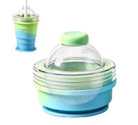 Tasse De Machine À Sphère De Glace - Bouteille De Boisson Pliable, Bouteille De Boisson Réfrigérée Réutilisable, Système De Couvercle De Paille Intégré, Verres D'extérieur Peu Encombrants | Conteneur