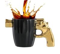 Tasse De Revolver Avec Poignée De Pistolet, Tasse à Boire Pour Arme à Feu - 320ml Tasse En Grès Avec Poignée De Revolver, Tasse En Céramique De Revolver Cool, Cadeau Pour Fête Pères & Papas Retraite