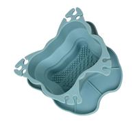 Tasse de rondelle de pinceau pliable, Blue | de rinçage pour pinceaux de maquillage en silicone avec fentes latérales pour cours d ' aquarelle, tables de