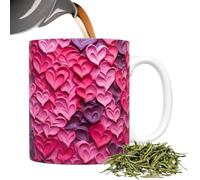 Tasse de Saint-Valentin, tasse en céramique en forme de cœur, 350 ml, tasses romantiques pour Thanksgiving, Noël, décoration d'intérieur, jolie tasse pour voiture, idée cadeau pour couples, tasse de