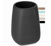 Mug de Salle de Bain KADAX, mug Brosse à Dents en céramique, Tasse de Salle de Bain, Porte Brosse à Dents pour Salle de Bain, Brosse à Dents, Dentifrice, Rangement, Tasse à Eau, dépoli (Anthracite)