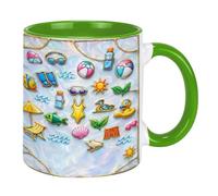 Tasse de voyage de vacances d'été, jolie tasse sur le thème de l'océan, tasse d'été pour enfants, tasse de retour à l'école, cadeau pour amoureux de la plage