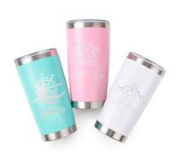 Tasse De Voyage Personnalisée De 590 Ml Avec Couvercle Anti-éclaboussures, Tasse Isotherme En Acier Inoxydable Adaptée Aux Porte-gobelets, Tasses Personnalisée Avec Prénom Pour Les Trajets En Voiture