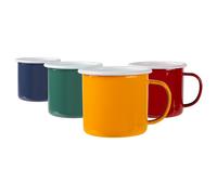 Tasse d'émail coloré Métal Camping Thé Café Boissons chaudes 375ml 4 couleurs