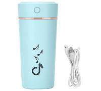 Tasse d'humidification intelligente de 200ml, pulvérisation continue pour la maison, le bureau et la voiture, veilleuse LED colorée, Mini humidificateur Portable Simple (Bleue)