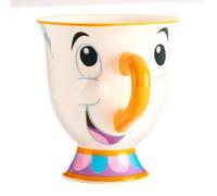 Tasse Disney La Belle et la Bête - PZCC - Zip - Peinte à la main - Blanc/Blanc cassé - Objet de collection