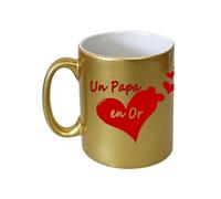 Tasse dorée en céramique Un Papa en Or par Cbkreation