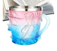 Tasse empilable, 15 esign féminin, tasse émaillée colorée avec anse, tasse à café 3D en forme de livre avec anse, pour femmes, lecteurs, auteurs, lecteurs, Noël, anniversaire, expresso