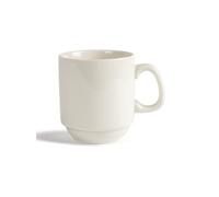 Olympia Lot de 12 tasses empilables en porcelaine Ivoire 285 ml