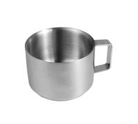 Tasse en acier inoxydable, double couche, avec poignée, 96,4 g, petite tasse à café pour expresso et thé, pour la maison et le bureau (1 pièce)