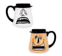 Tasse en céramique 3D L'Étrange Noël de Monsieur Jack Disney The Mayor Faces | Grande tasse à café de 590 ml pour expresso, thé