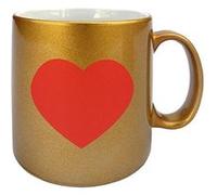 Tasse en céramique doré Coeur by Cbkreation Multicolore G