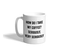 Tasse en céramique Je prends mon café très au sérieux Tasses À Café thé | 330ml Tasse À Céramique mignon Tasse pour Travail Collègue Collègues