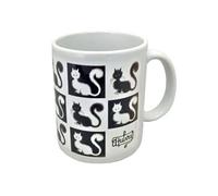 Tasse en céramique La Belle Damier Chat de Dubout