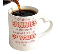 Tasse en céramique résistante à la chaleur, 350 ml Heart Shaped Handle Mugs with Message from Daughter Son, Mug with Compact Design, Sturdy Drinkware Gift System, Easy Enjoy Solution for Home Kitchen