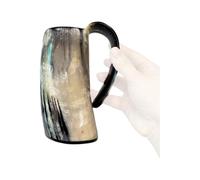 Tasse en corne de viking pour boire - Tasse en forme de cœur de bœuf naturel | Tasse de bière avec poignée, taża Dë Whisky Vintage, carafe et hydromel rustique, récipient d'eau médiévale pour
