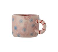 Tasse en grès rose, petite, à pois bleus et rayures bleues - Bloomingville, Nini - 7x7x6 cm