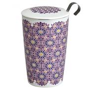 EIGENART Tasse en porcelaine à double paroi avec infuseur - Andalusia rose - 13 x 8.5 cm Rose G