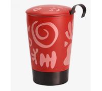 Tasse en porcelaine à double paroi avec infuseur Opéra Rouge Rouge G