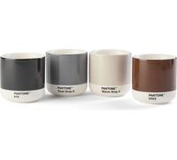 Tasse en porcelaine Cortado, sans anse, set de 4 en boîte cadeau, Warm Gray 2C, Cool Gray 9C, Brown 2322, Black 419C