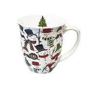 Tasse en Porcelaine Fine - Bonhommes de neige