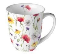 Ambiente Mug en porcelaine anglaise Motif prairie de coquelicots
