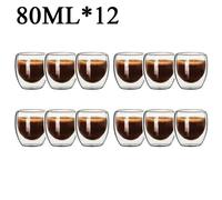 Tasse en verre borosilicaté à double paroi, haute teneur en borosilicate, degré de chaleur, thé, lait, jus de fruits, café, tasse à eau, verres de bar, ensemble créatif cadeau, 2-18 pièces 450ML 6PCS