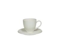 Tasse et soucoupe Arum 22 cl - Lot de 6 - Blanc - Porcelaine