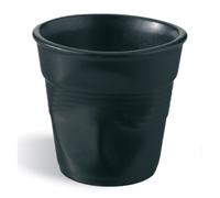 Tasse FROISSÉS 180 ml, noir satiné, porcelaine, REVOL