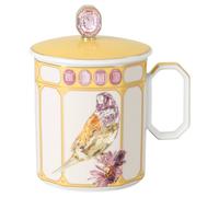 Tasse Idyllia, Porcelaine, Motif imprimé cristal, pinson, Jaune OS